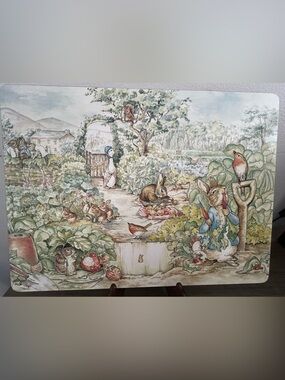 Pottery Barn Kids 2010 Hardmats 16" Easter Placemats Beatrix Potter New Set Of 4